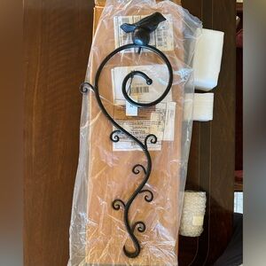 Mackenzie-Childs Elegant Black Swirl Metal Birdhouse Hook